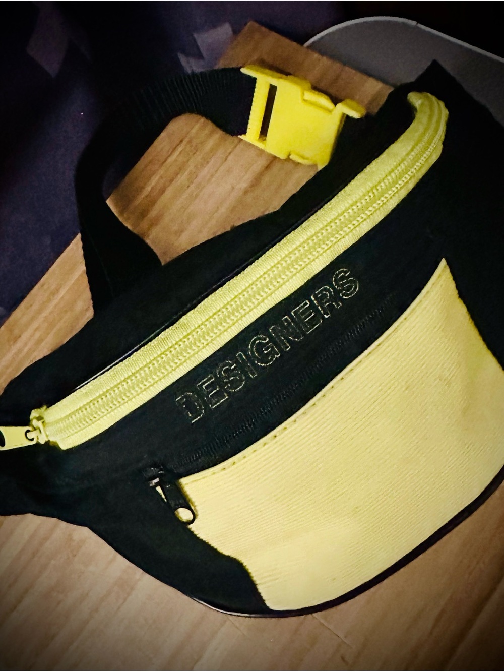 Kids Yellow and Black Belt Bag